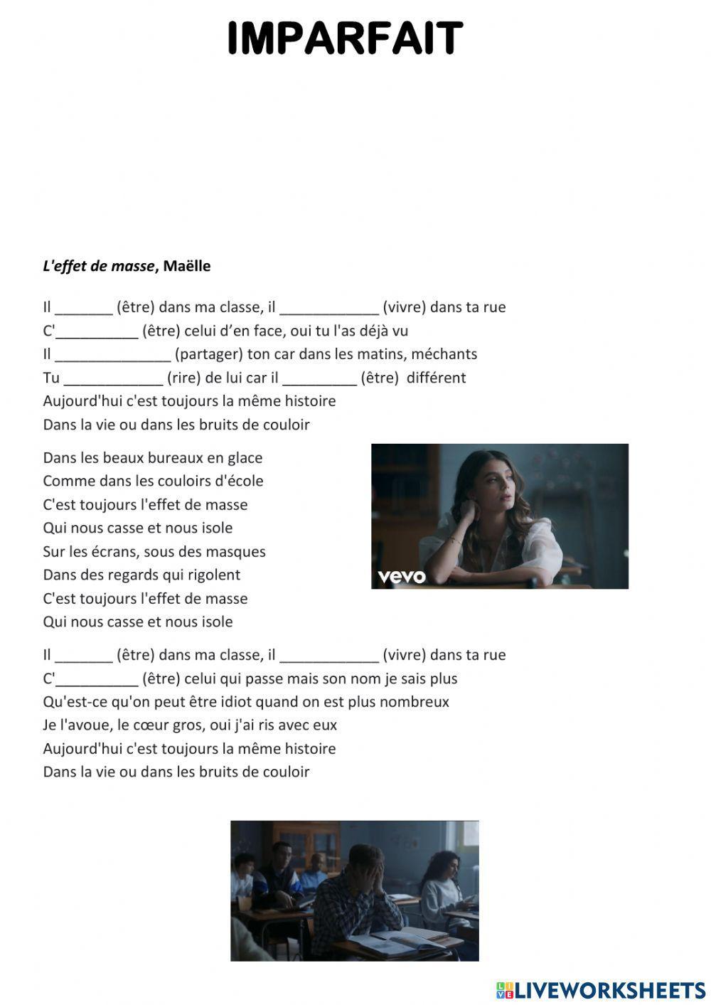Imparfait - effet de masse