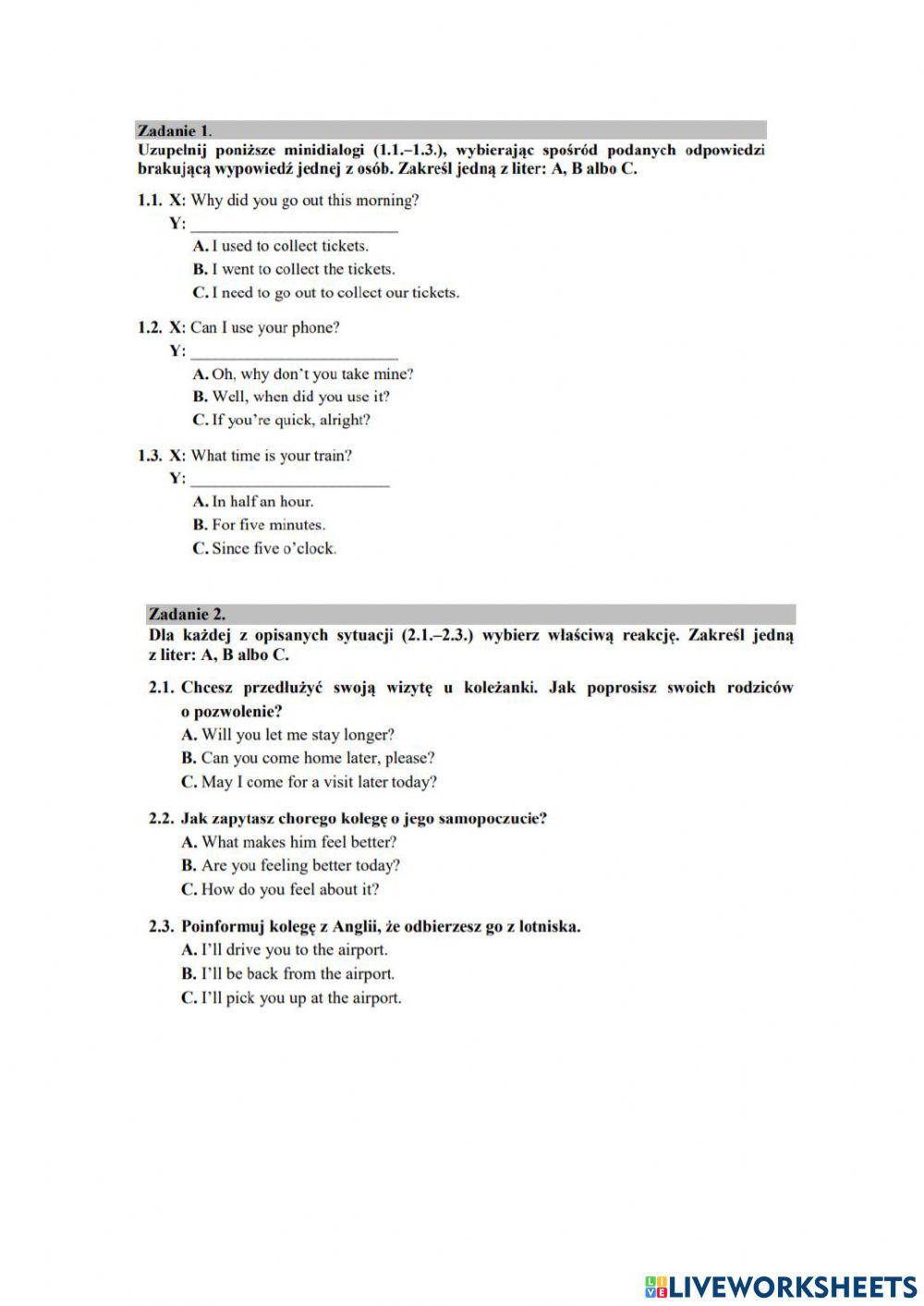 Powtórka do egzaminu 6