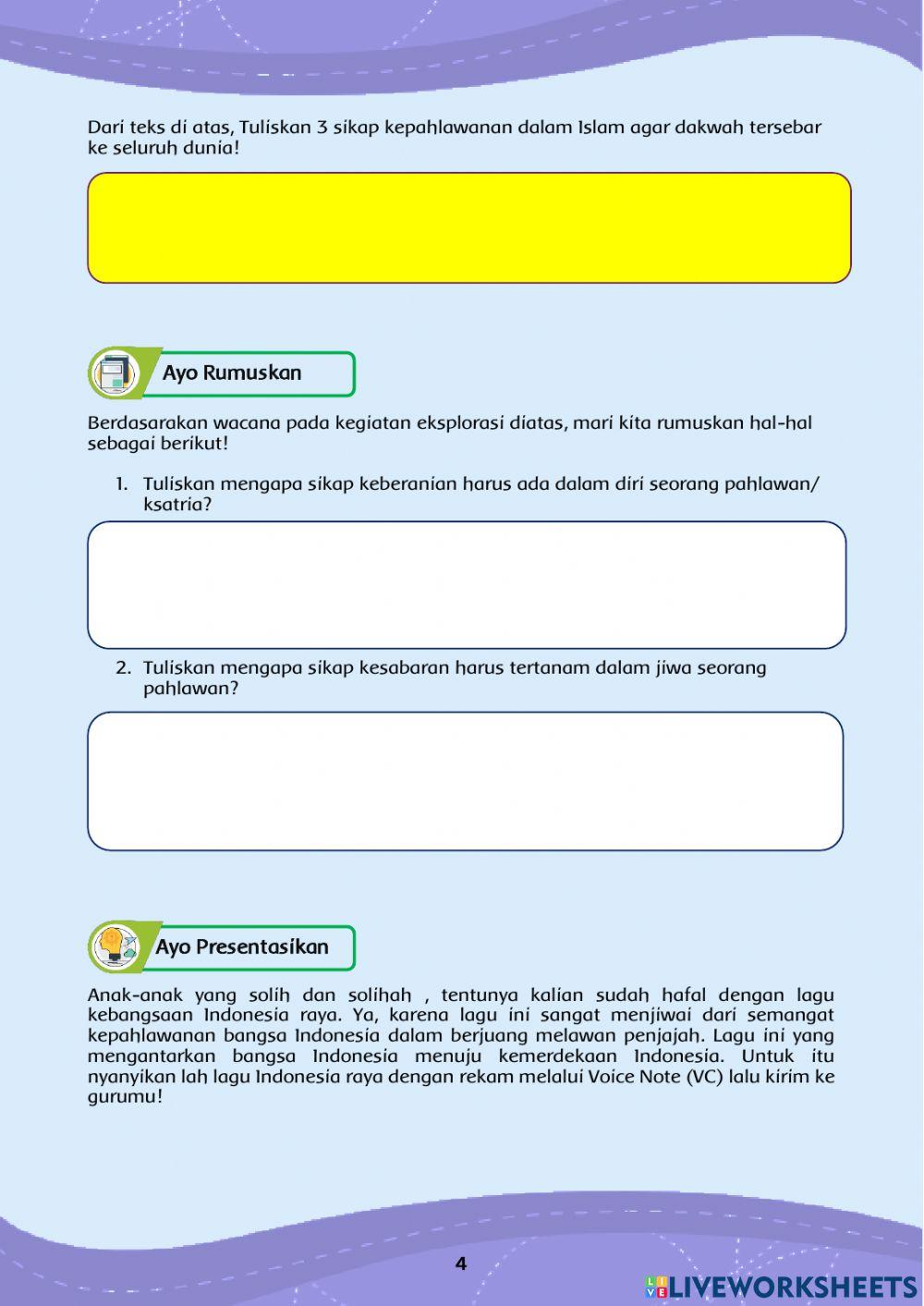 Sikap kepahlawanan dalam Islam dan makna kemerdekaan