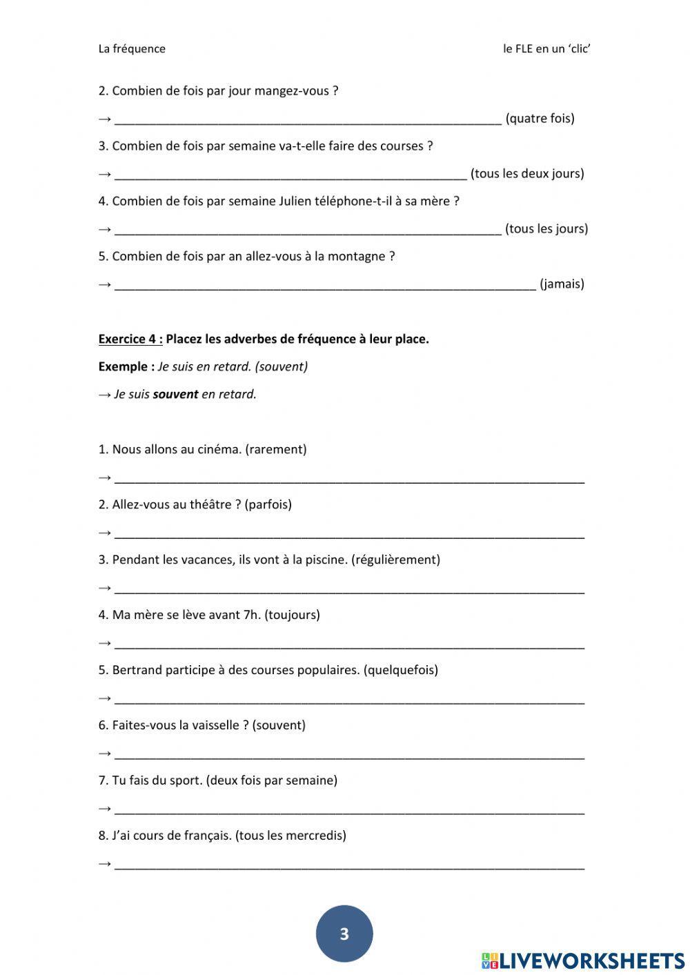 Exprimer la fréquence