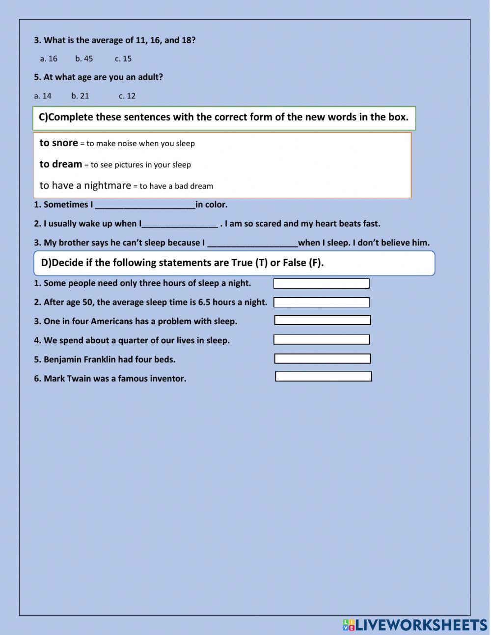 The importance of sleep