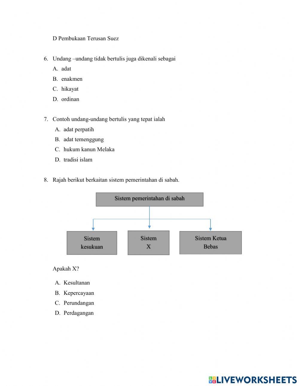 Ujian formatif penggal 1