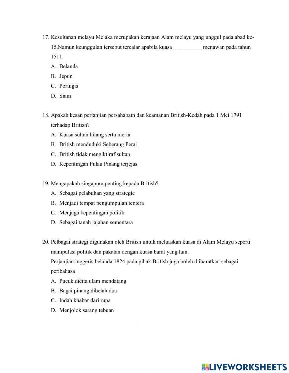 Ujian formatif penggal 1