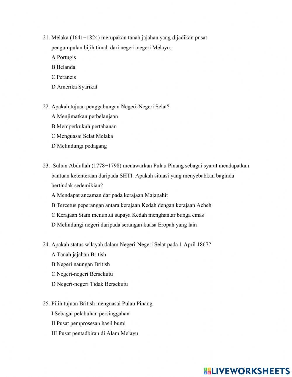 Ujian formatif penggal 1