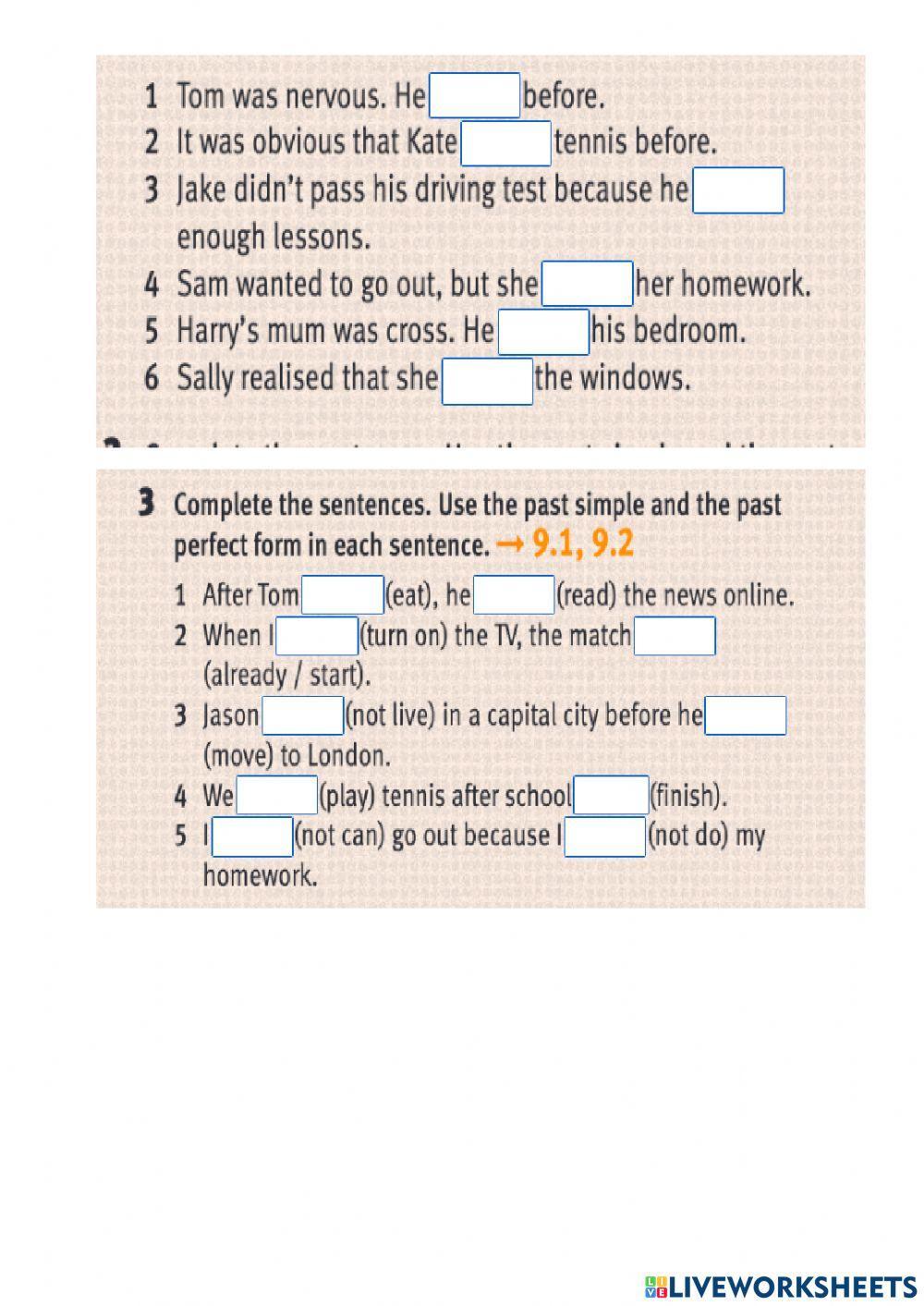 Past Perfect S.B. p. 120