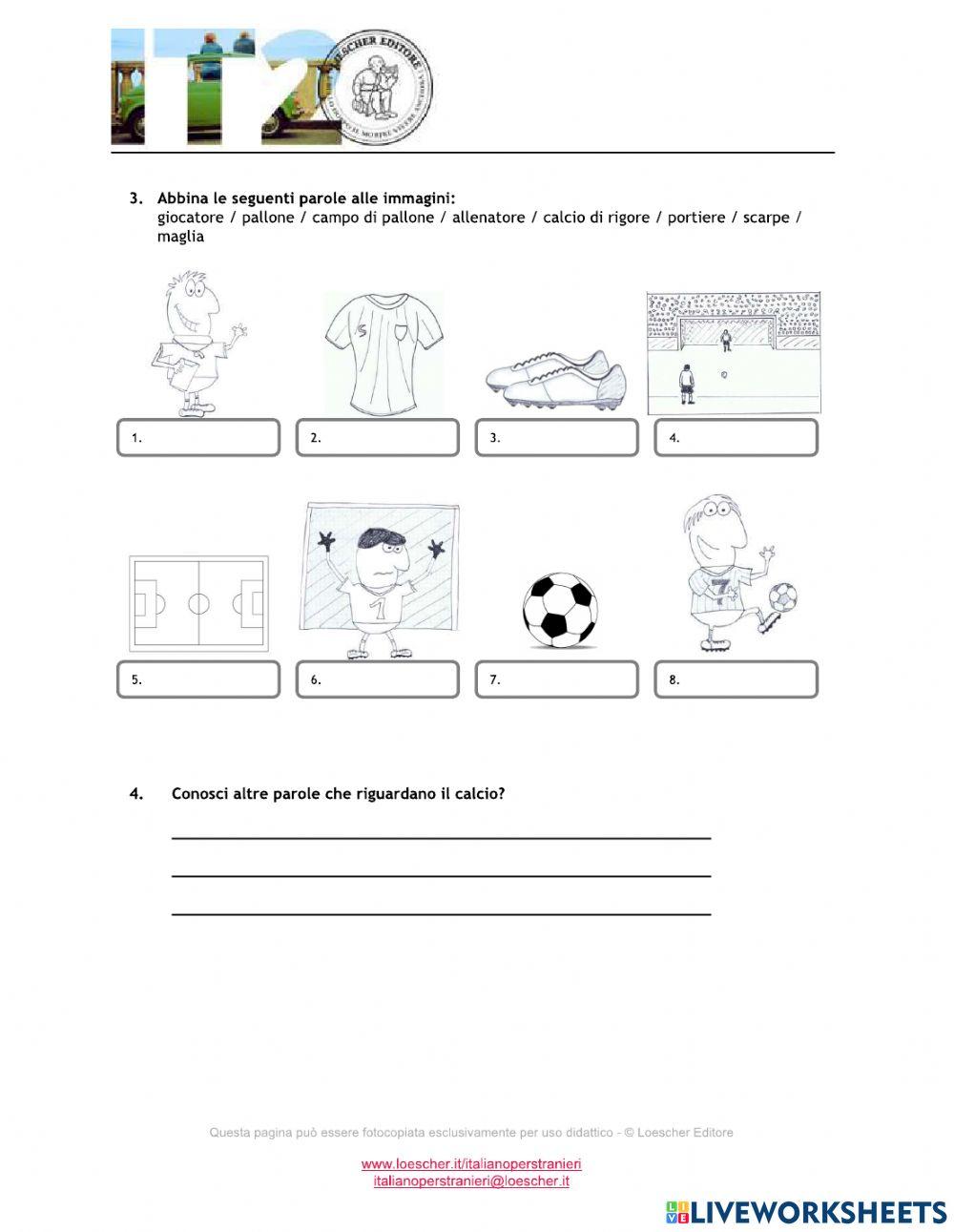 Comprensione orale: football