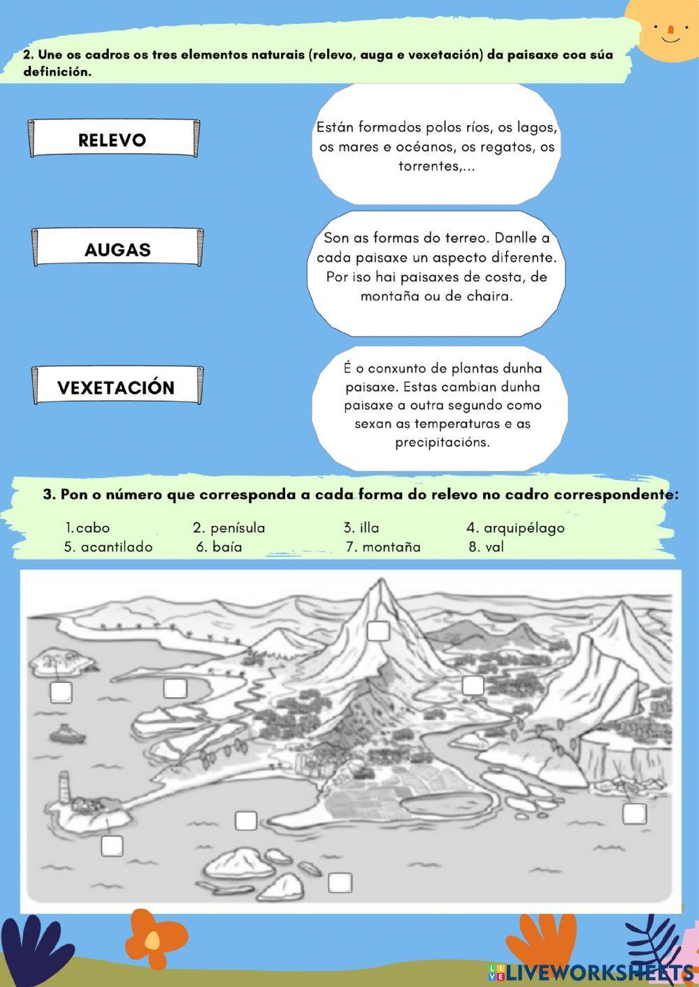 As paisaxes. Proba 2