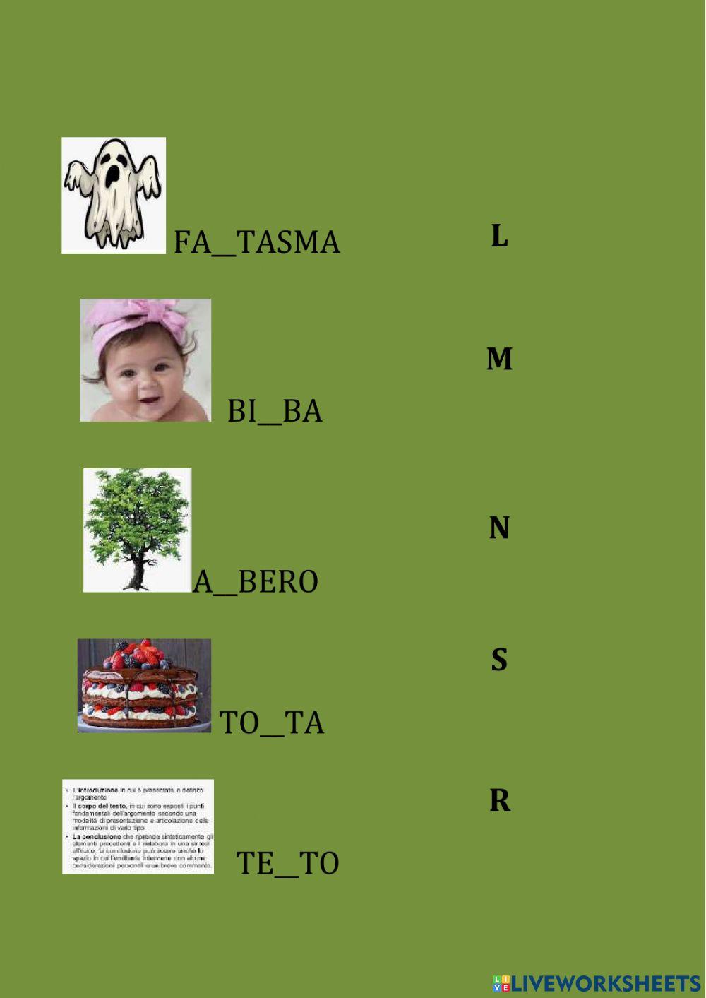 Riconosco le lettere ponte