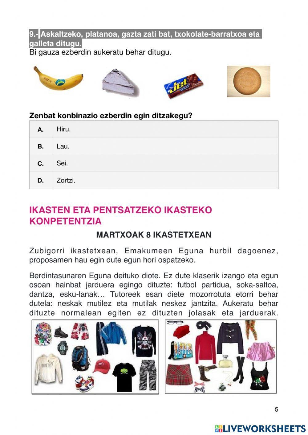 Ebaluazio diagnostikoa - simulazioa