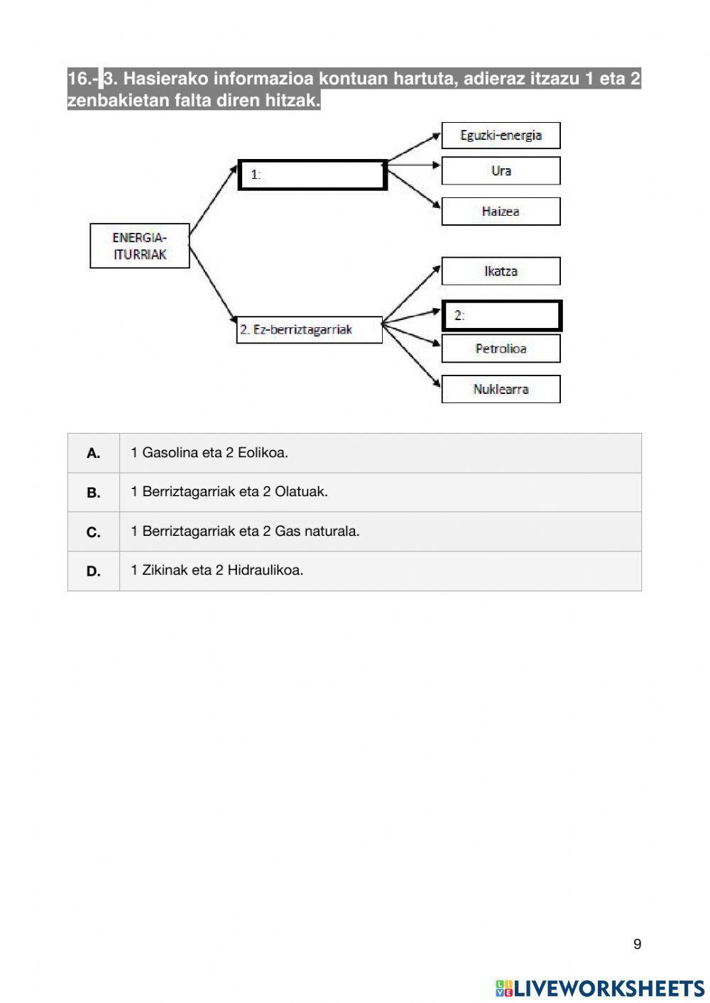Ebaluazio diagnostikoa - simulazioa