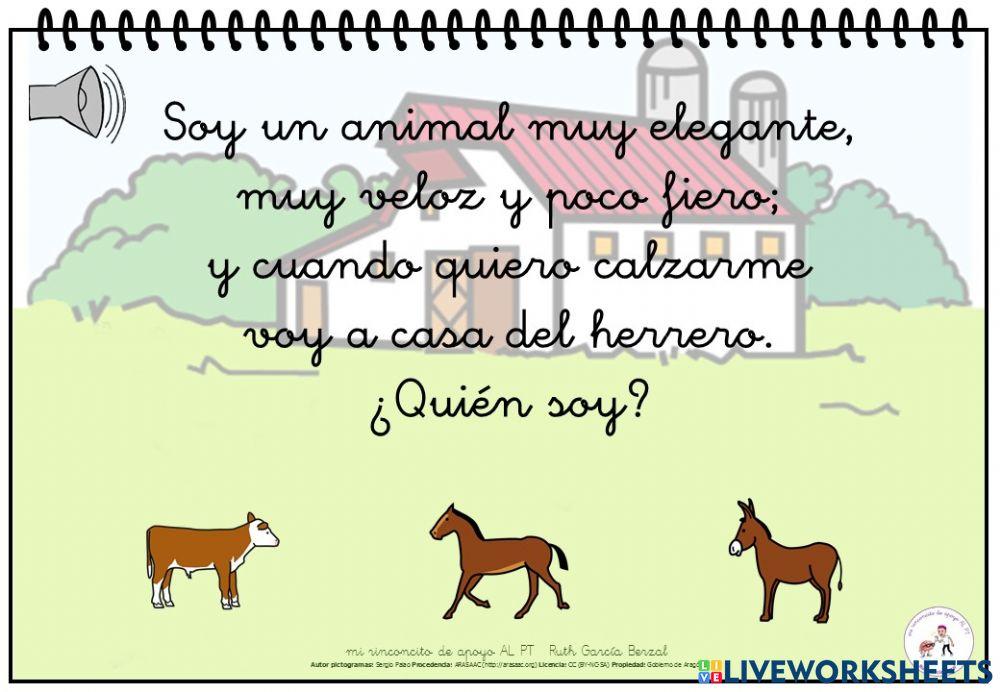 Adivinanzas de los animales de la granja 8