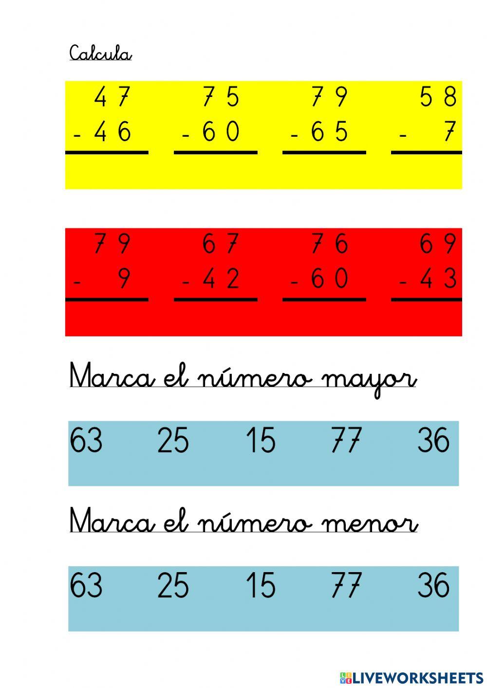 Ficha matemáticas 1 marzo 2021