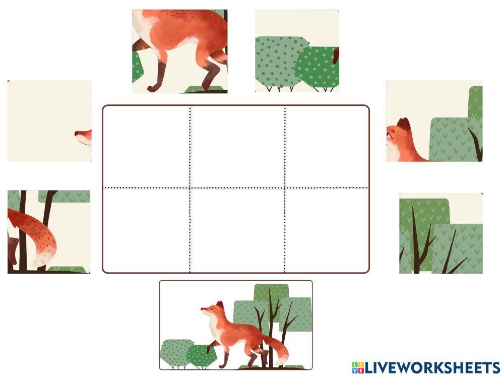Puzzle Rabosa Puzzle Zorro interactive worksheet Live Worksheets