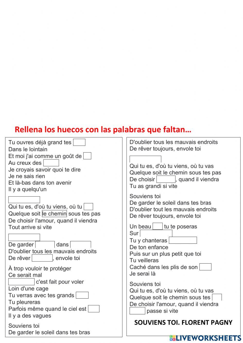 Souviens toi. Florent Pagny