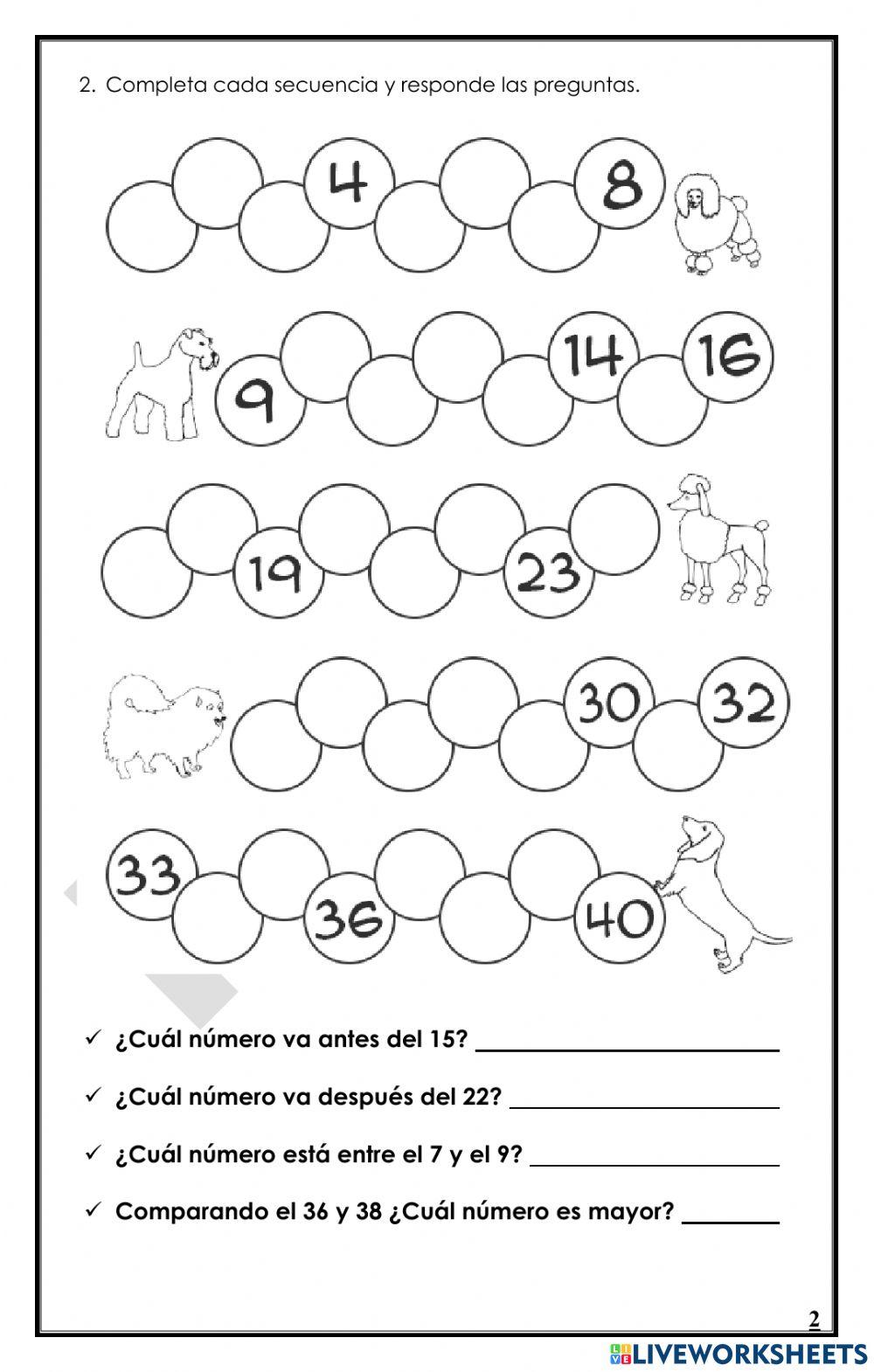 Taller orden de numeros
