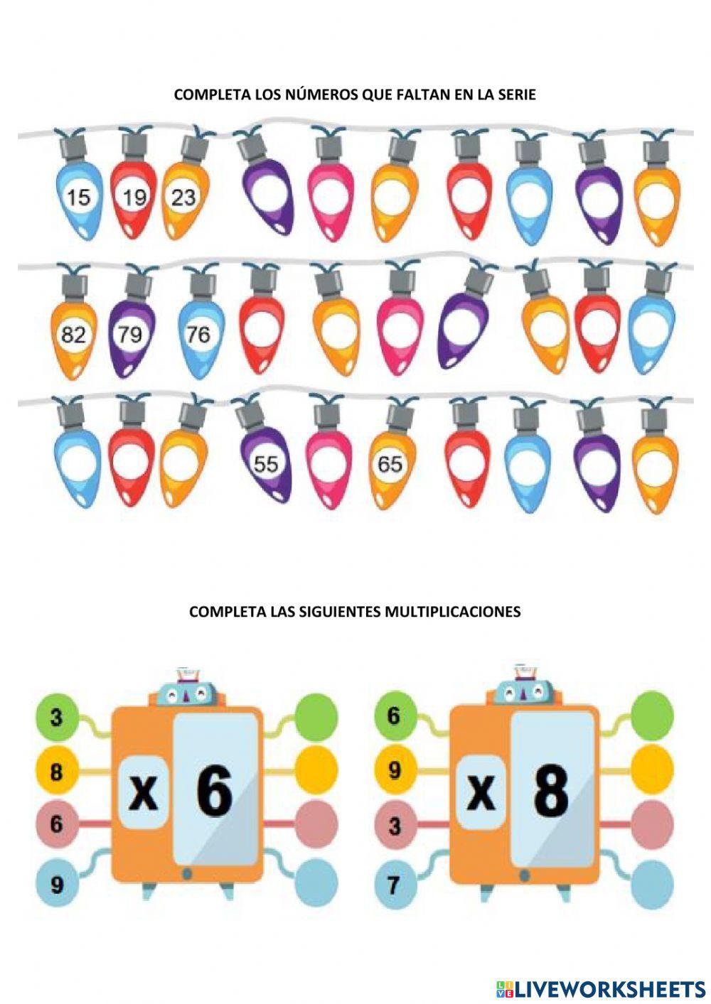 Series y tablas de multiplicar