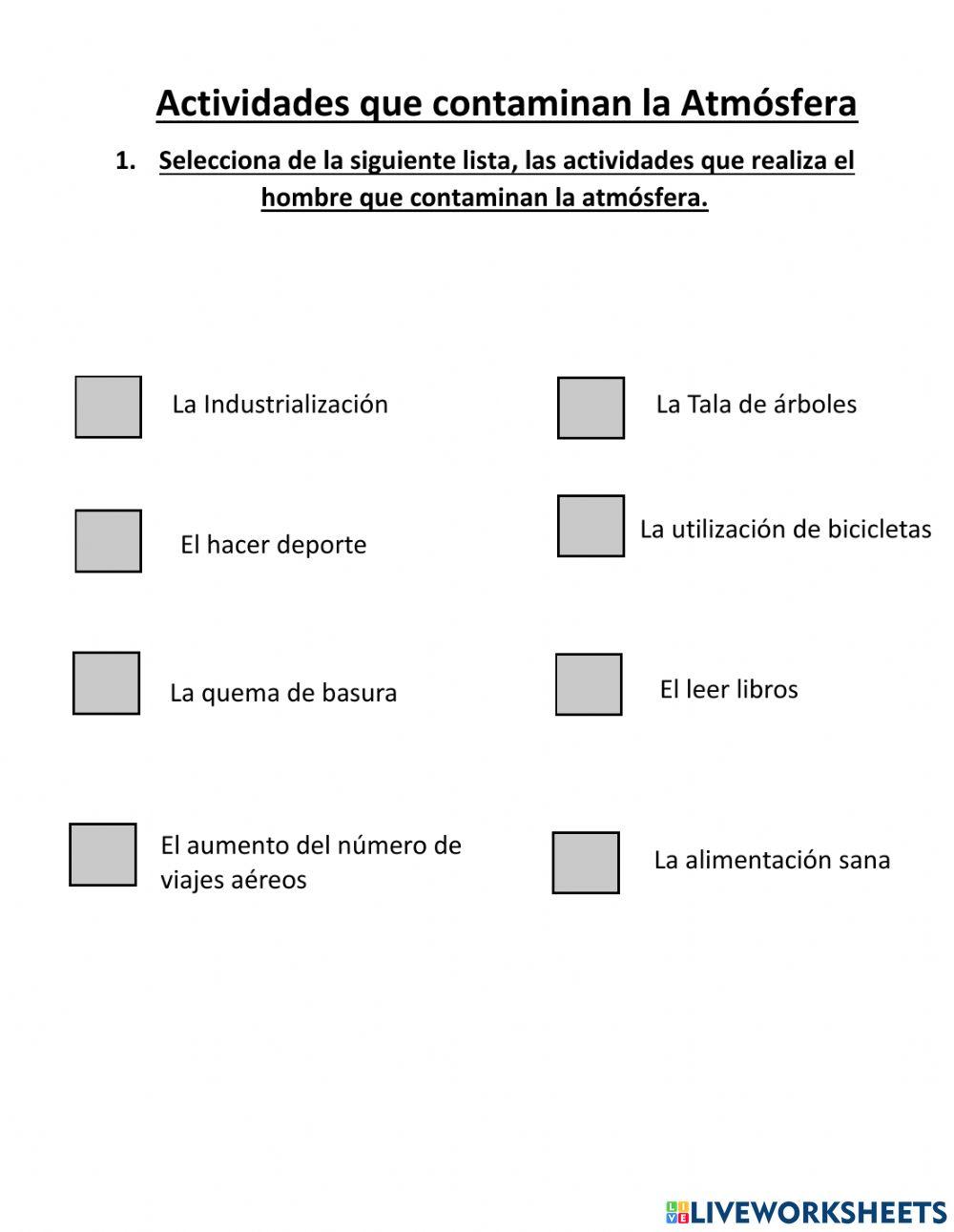 Contaminación de la Atmósfera