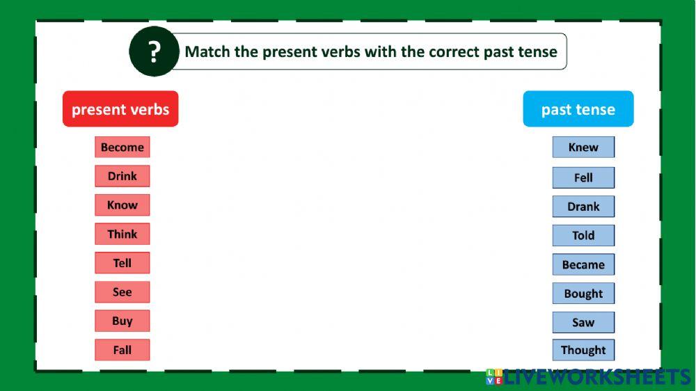 Match the present verbs