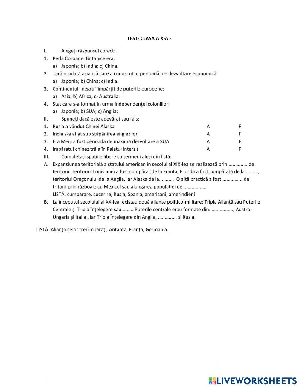 Lumea la cumpăna secolelor XIX-XX