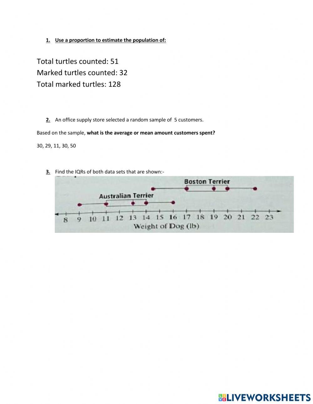 Data Analysis activity | Live Worksheets