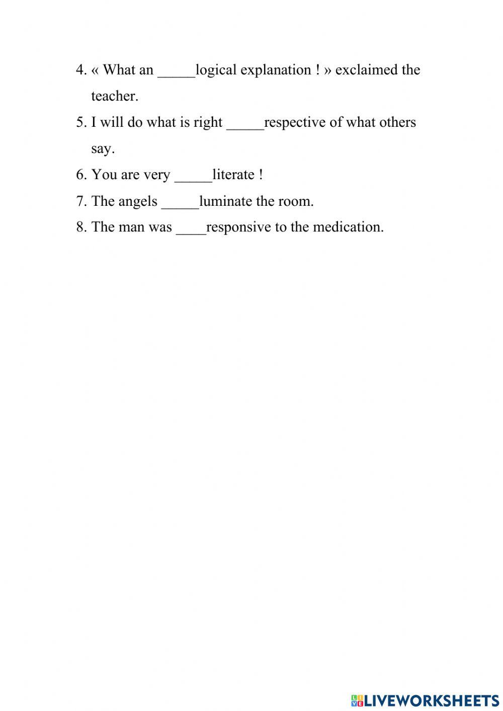 Conjunctions and Prefixes