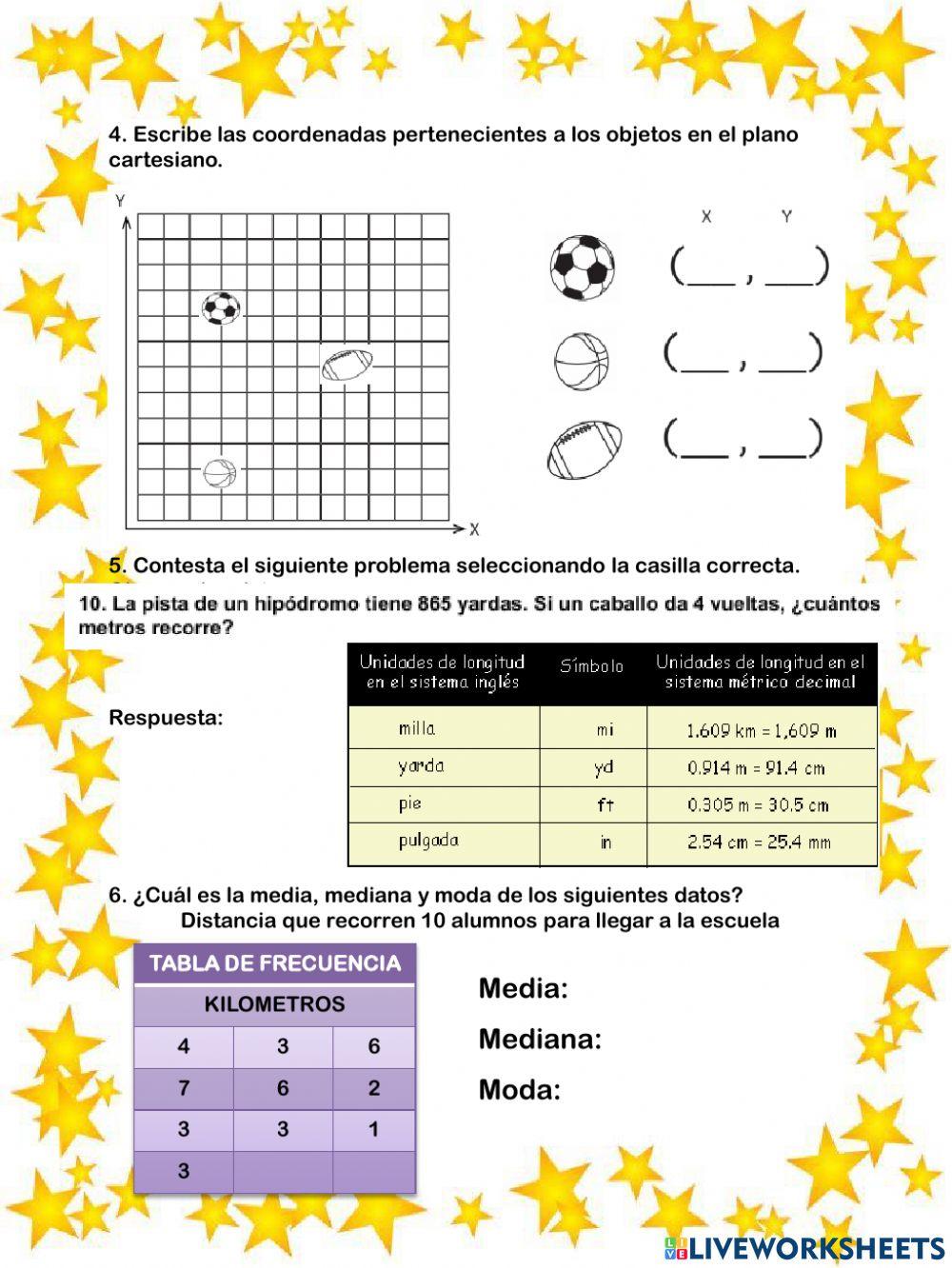 Examen 2trim Matemáticas 6°