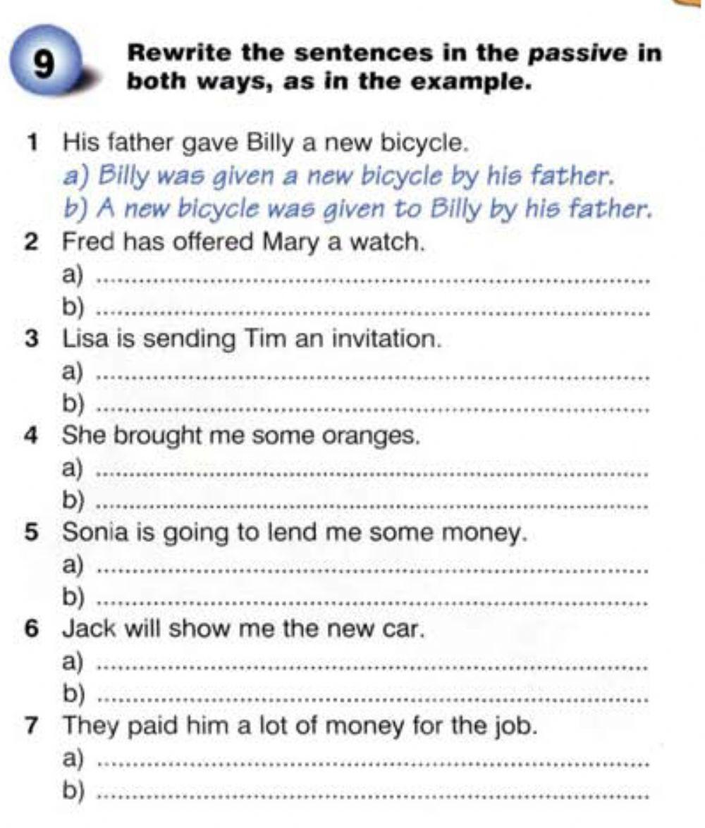 Passive voice with two objects