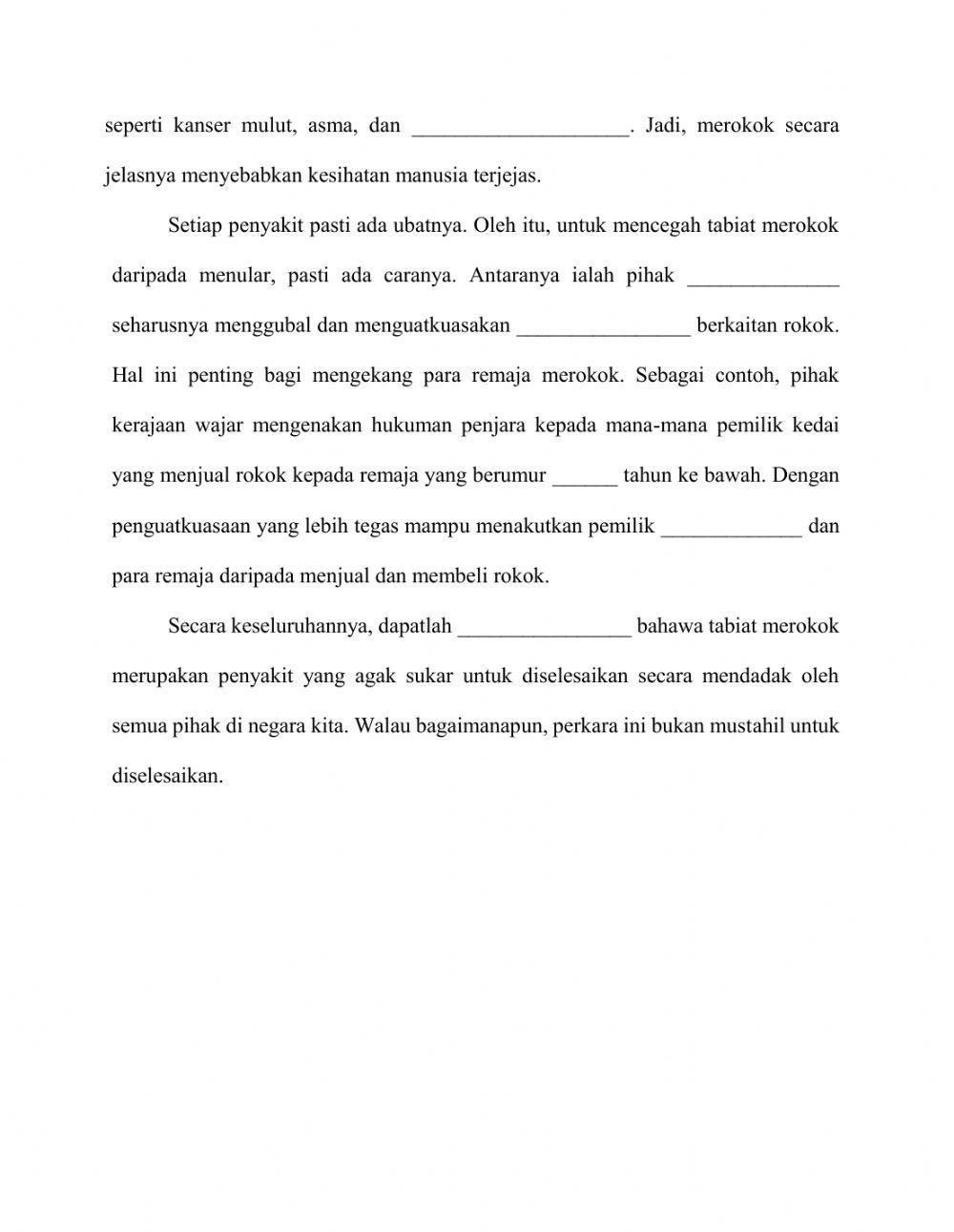 Latihan Karangan Rencana