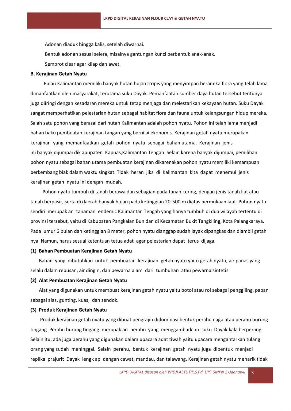 Lkpd kerajinan flour clay & getah nyatu