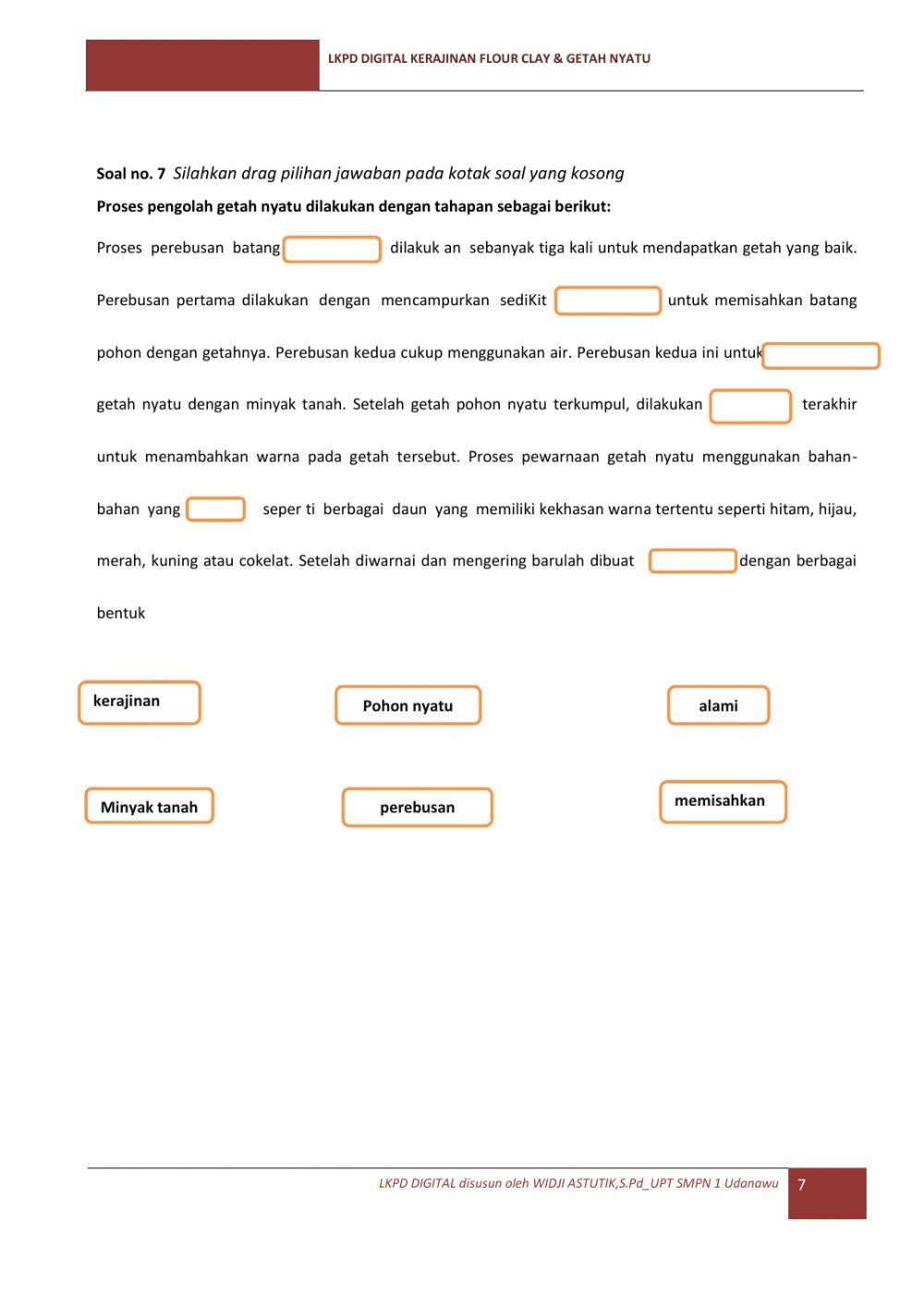 Lkpd kerajinan flour clay & getah nyatu