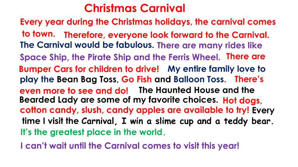 Christmas Carnival comprehension