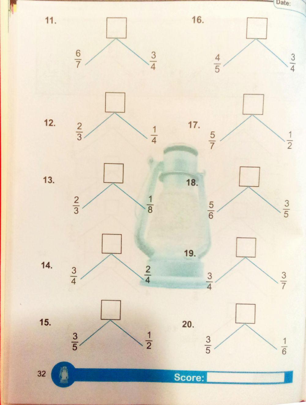 Quantitative reasoning activity for 4 live worksheets