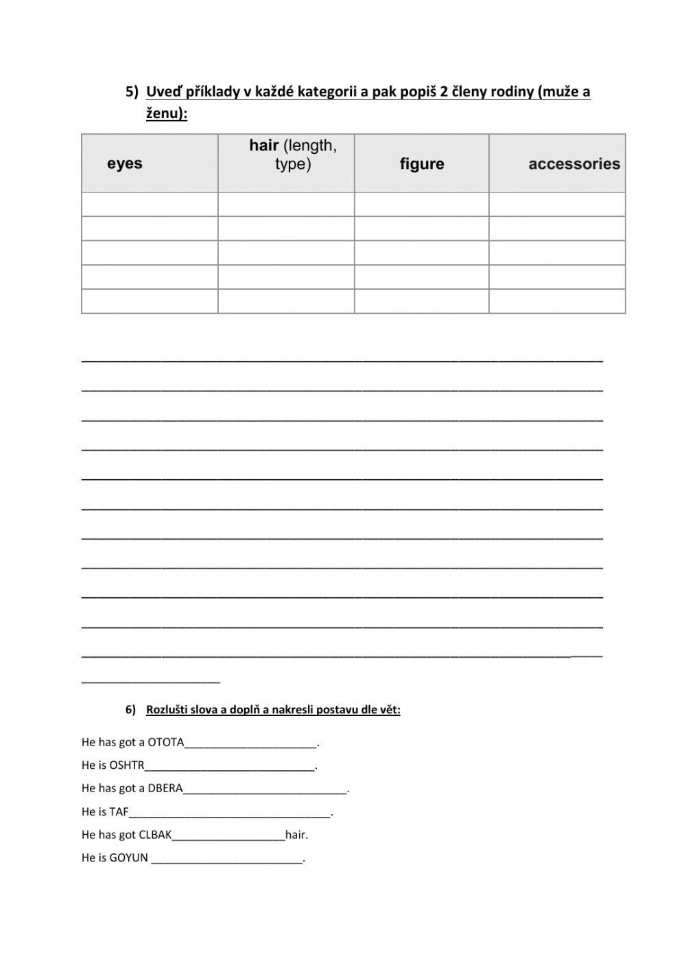 Revision Unit 3 5třída