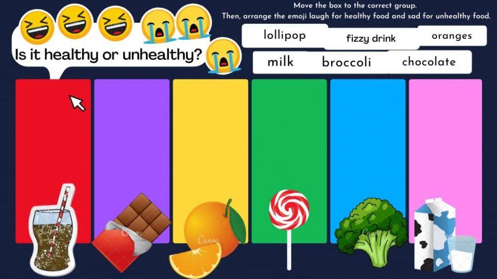 Healthy food and Unhealthy food