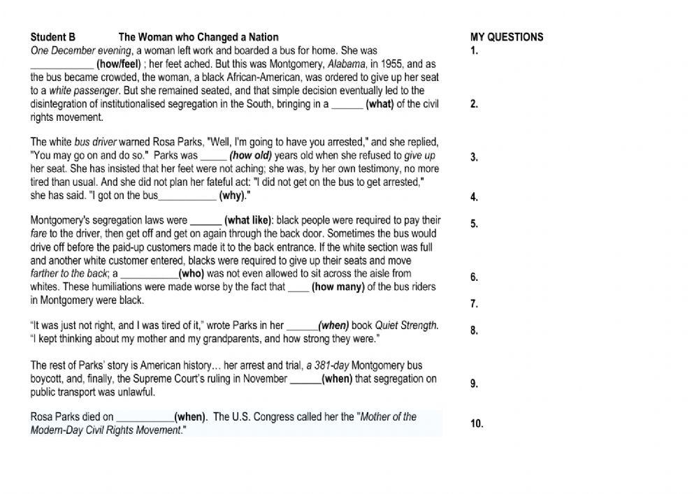 Rosa Parks Student B