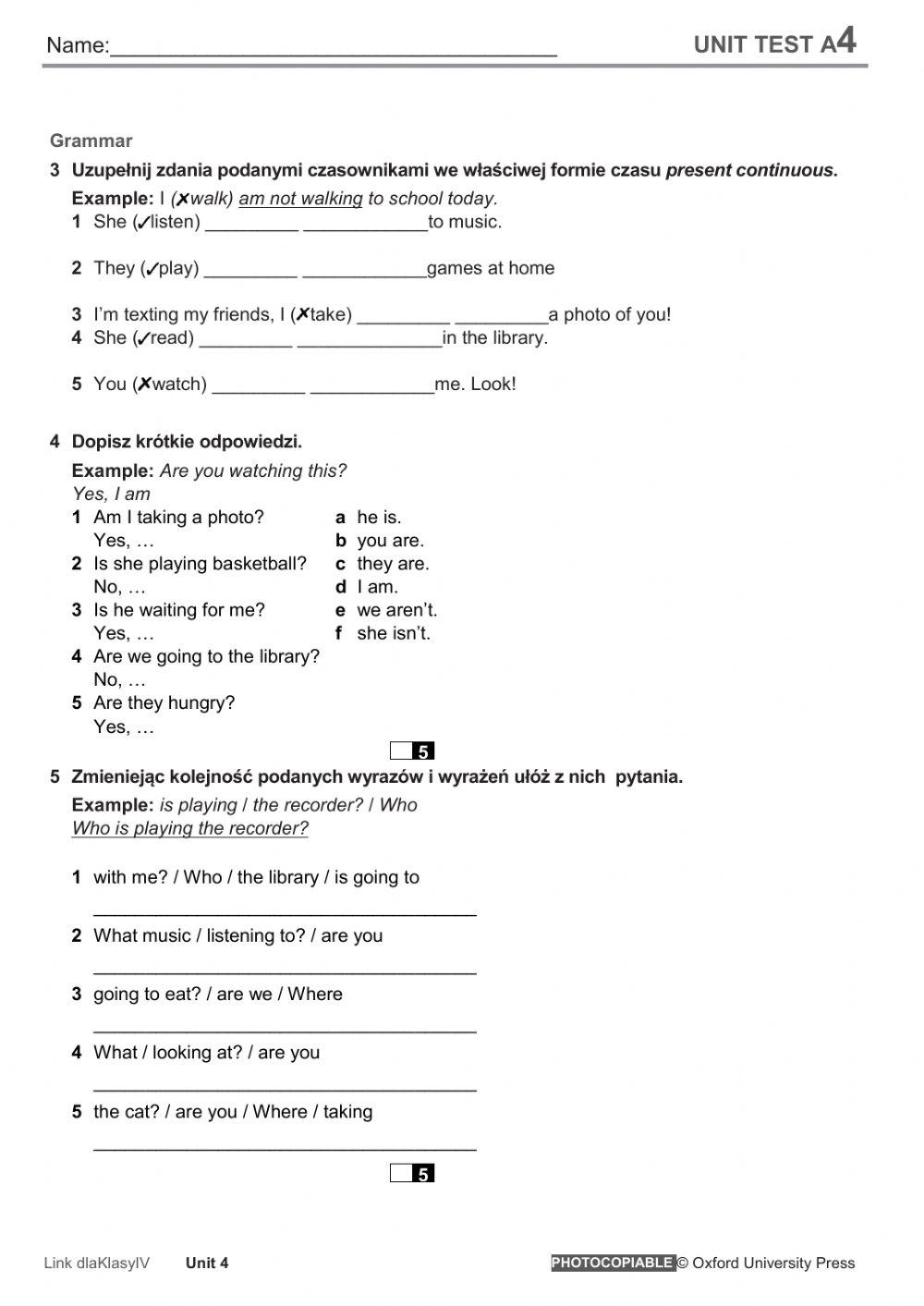 Link iv unit 4 free interactive worksheets 6400035