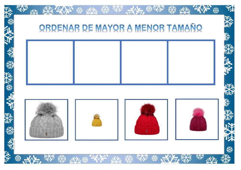 Ordena de mayor a menor - Invierno