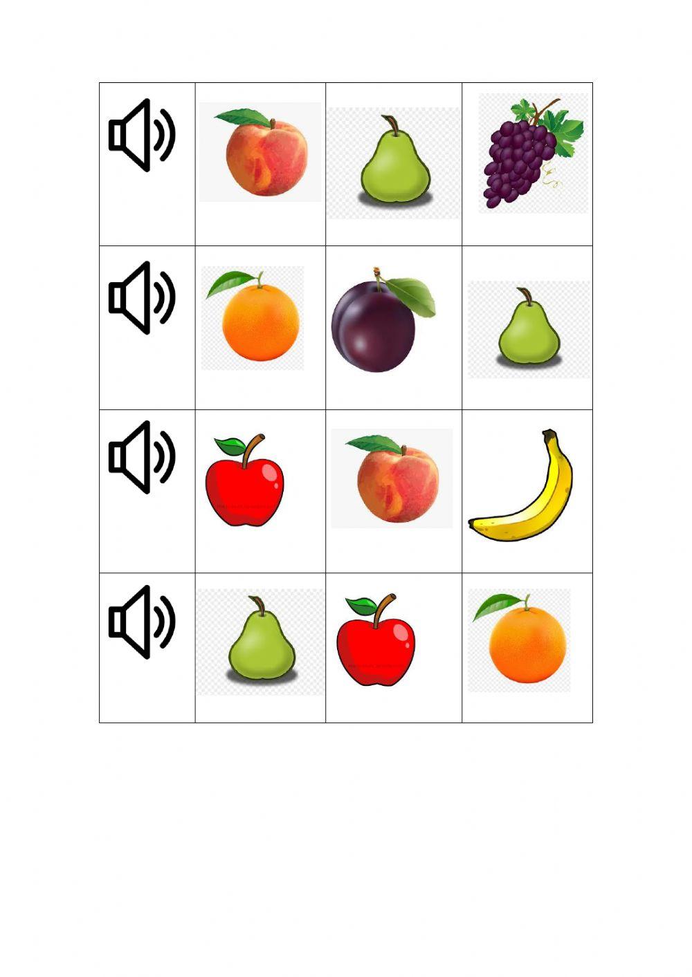 Fruit vocabulary