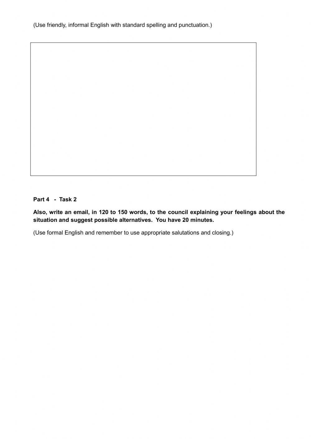 Aptis writing 1 Aptis writing 1
