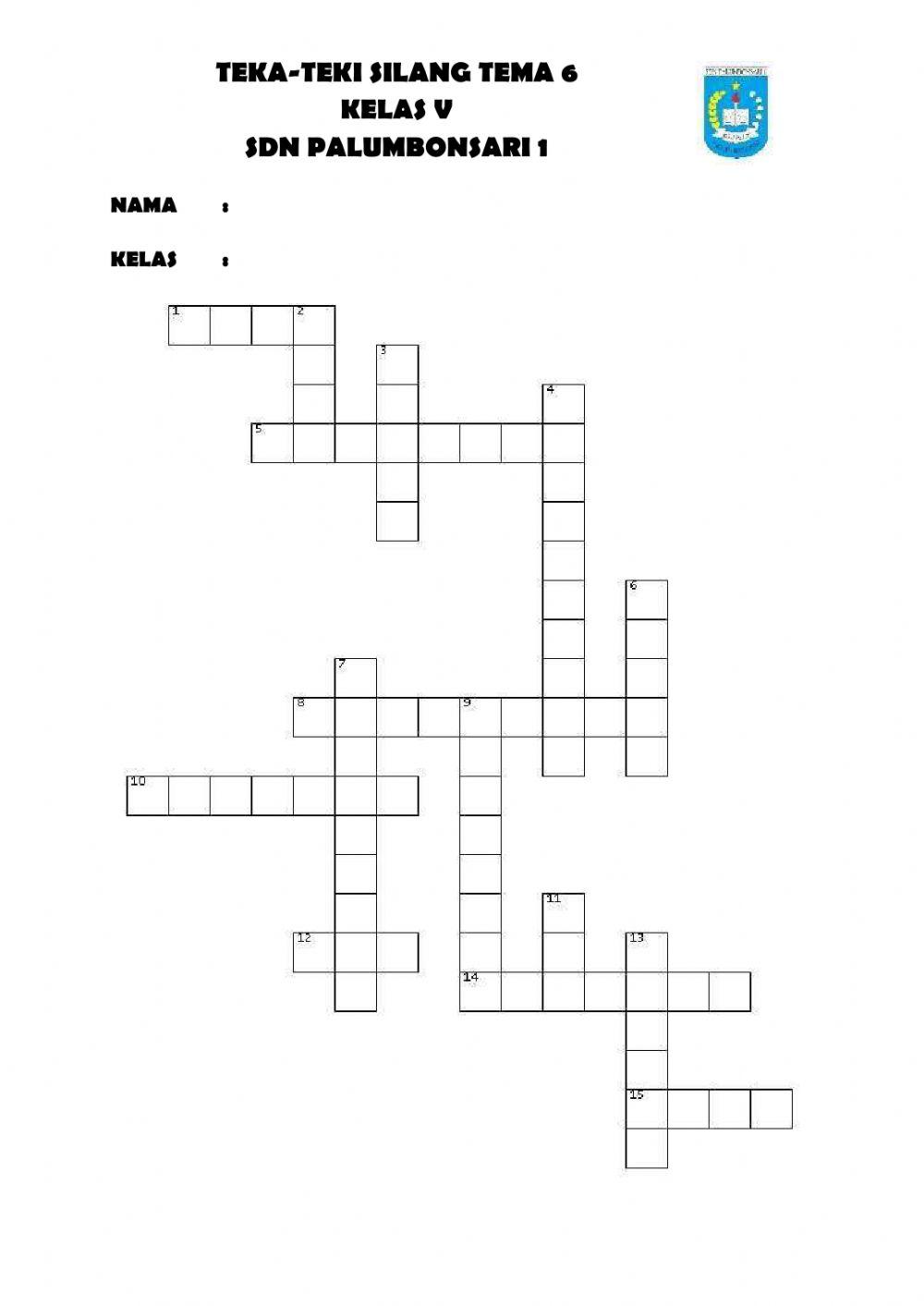 Teka-teki silang tema 6