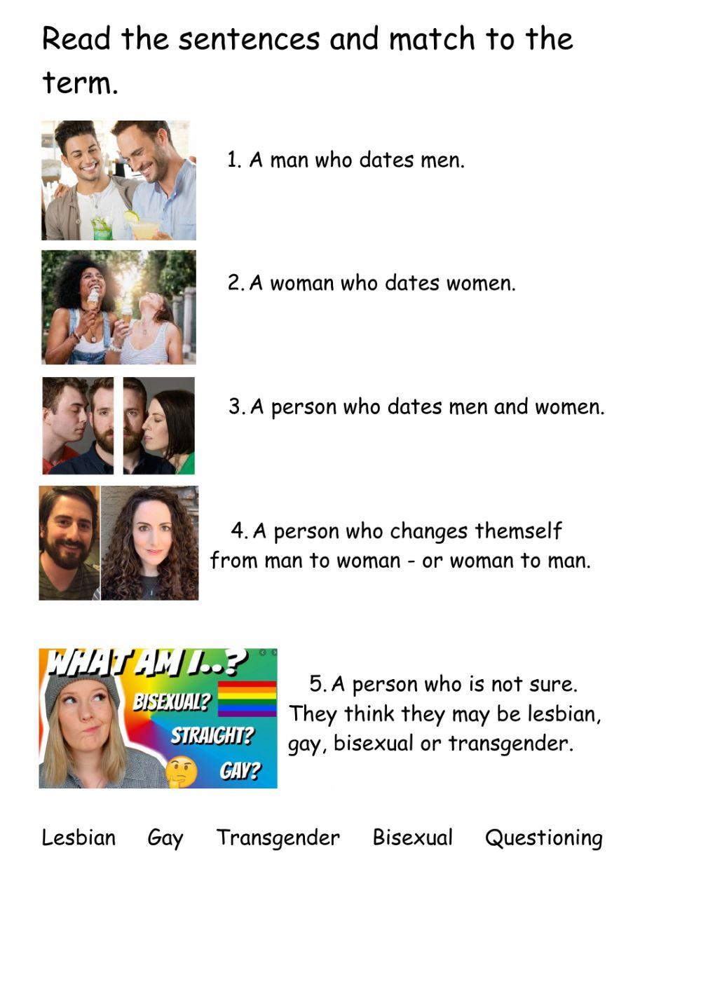 LGBTQ+ ESL Terms Beginner-Pre-Entry