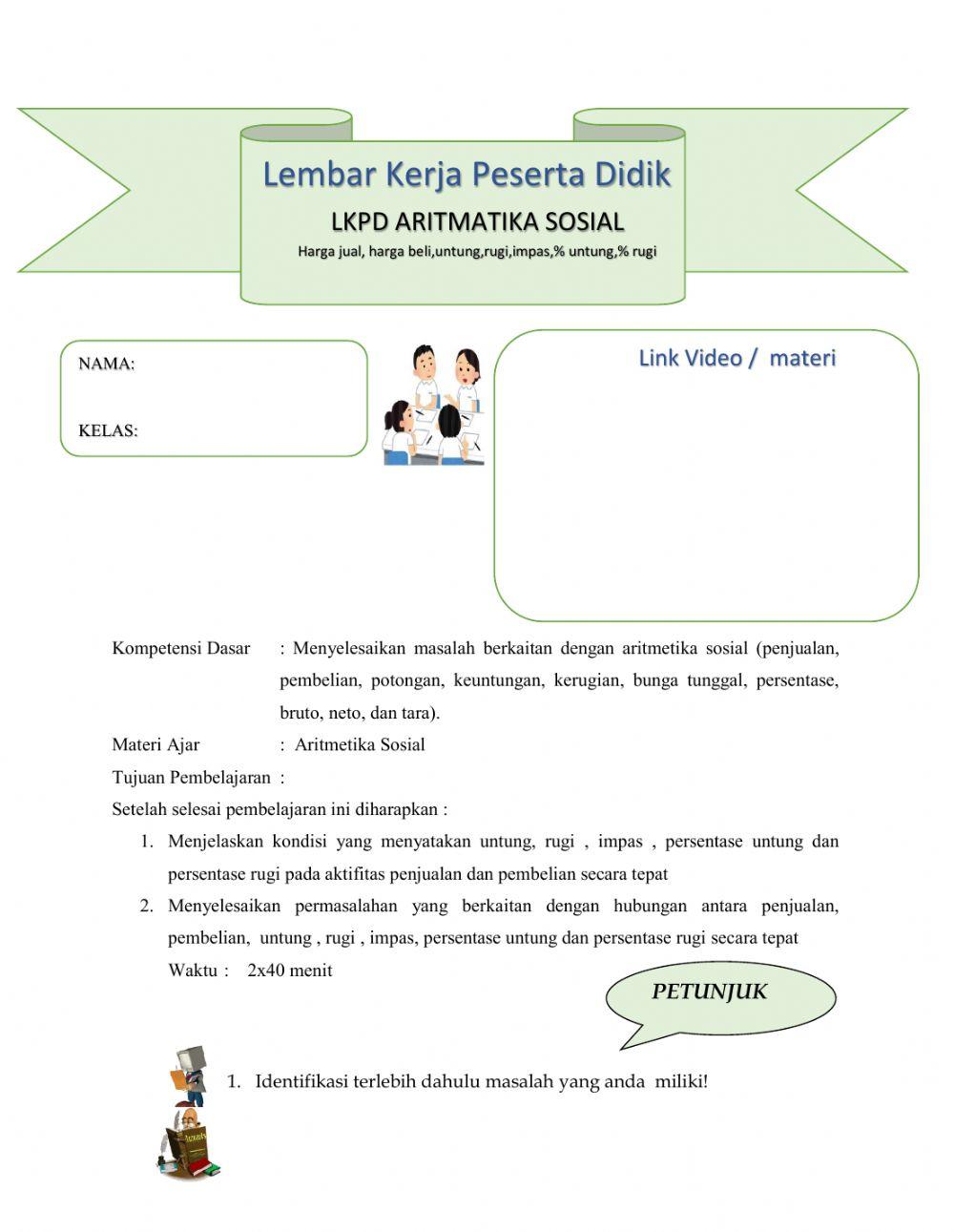 LKPD Aritmatika sosial Jual beli