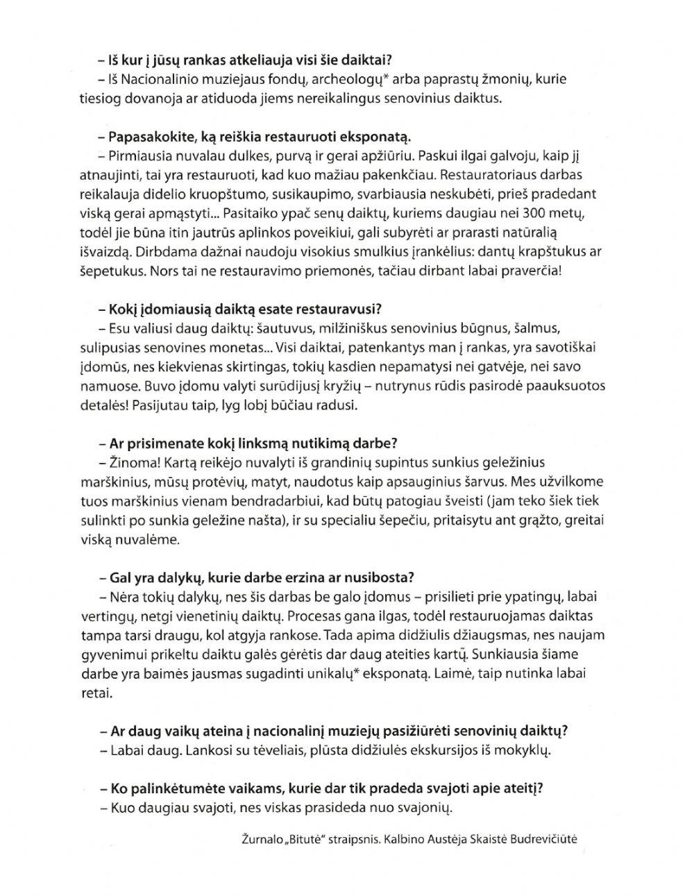 Teksto suvokimo testas Nr.5