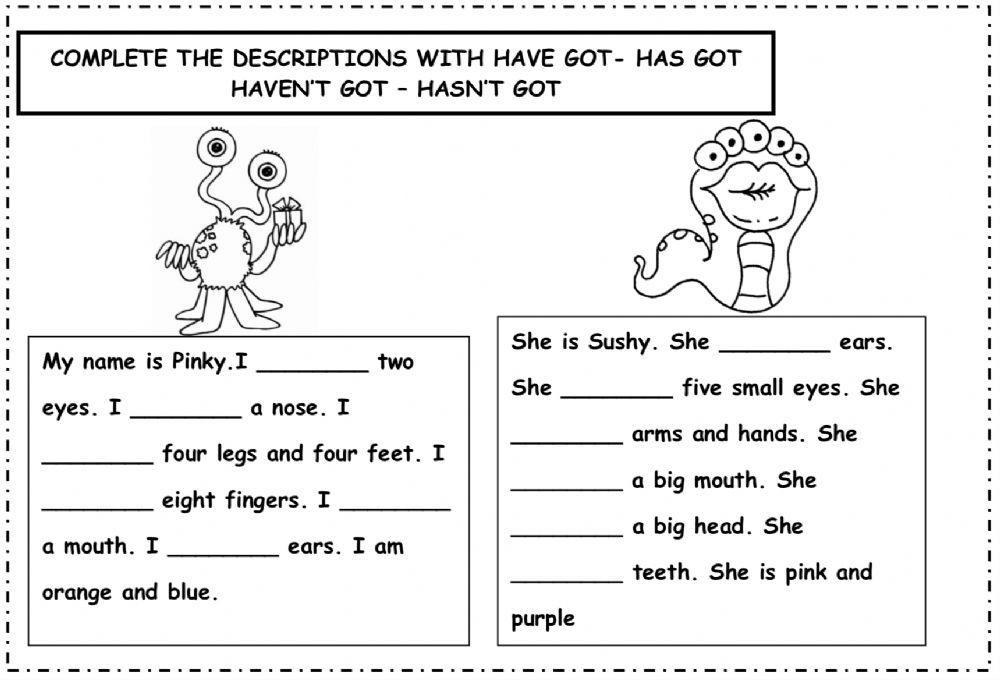 Have got (affermative and negative)