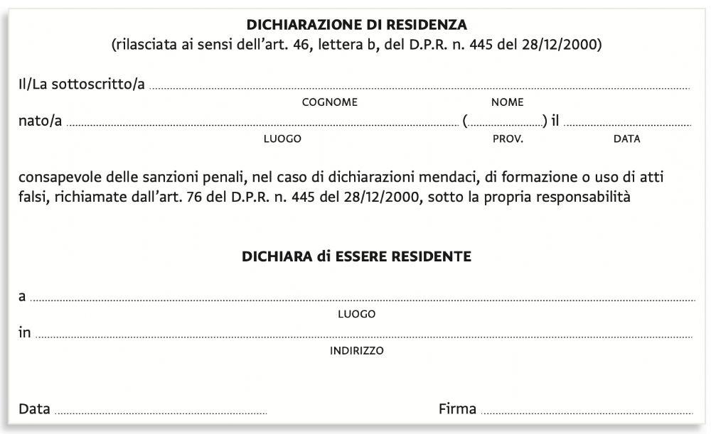 Dichiarazione Di Residenza Come Si Compila Dichiarazione di residenza worksheet | Live Worksheets
