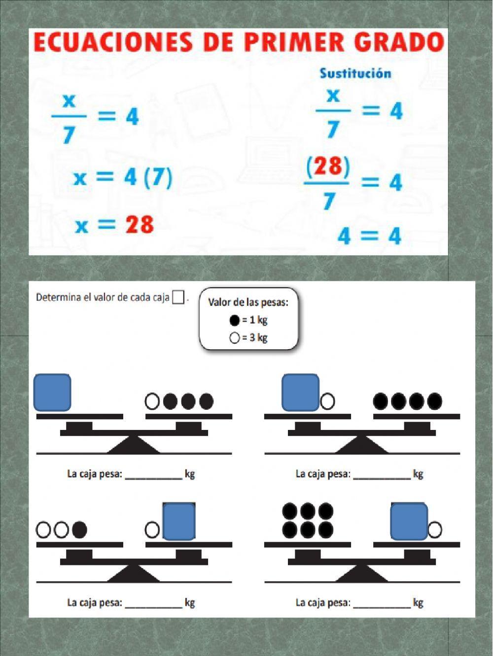 Ecuaciones de primer grado