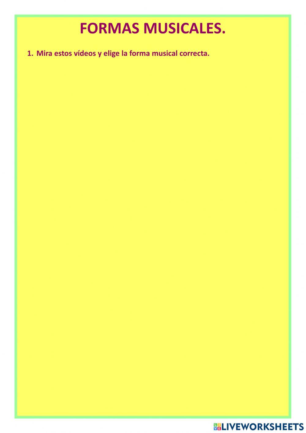 Formas musicales