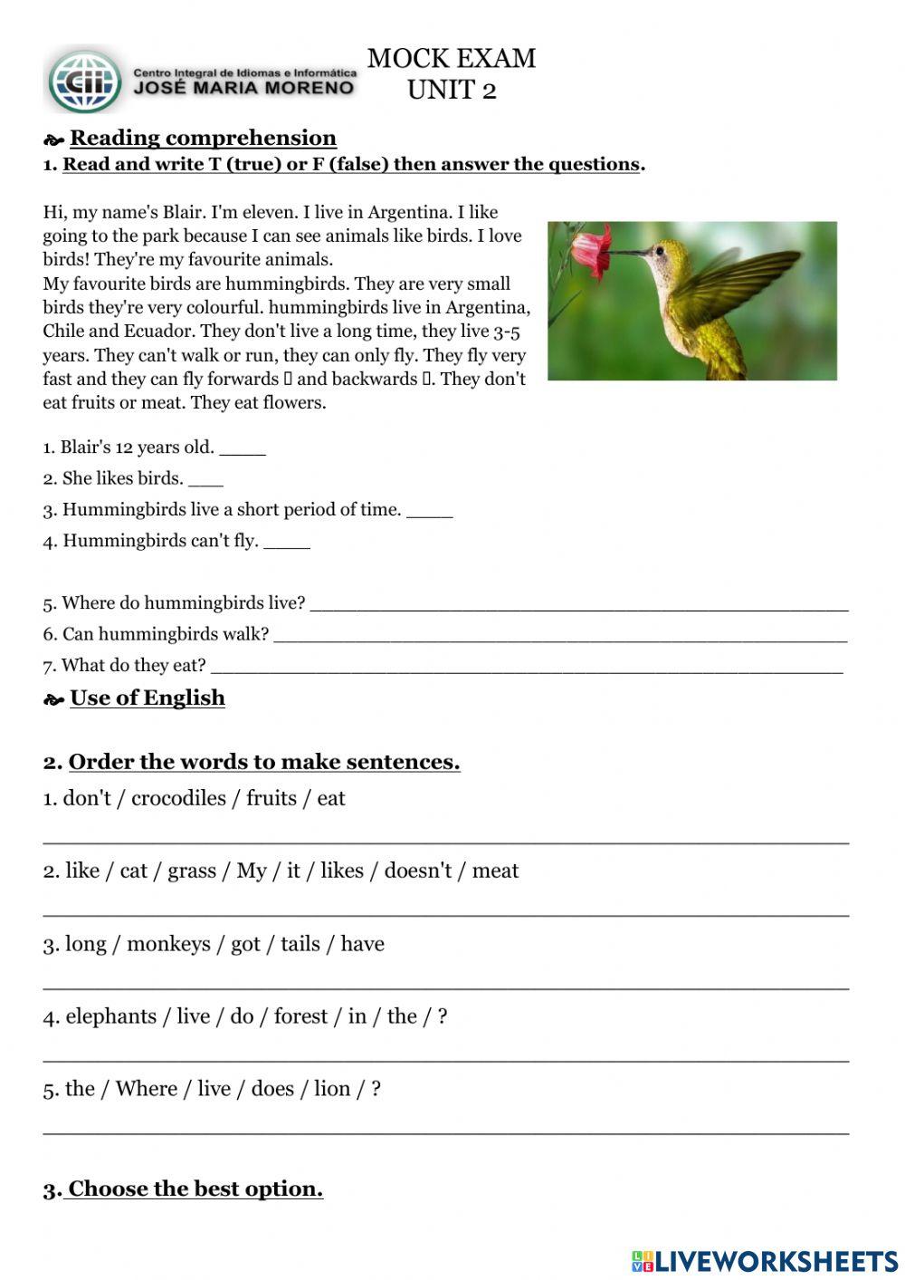 Poptropica 3 - mock exam 2