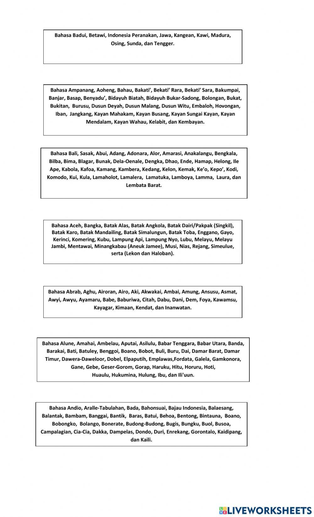 Lembar kegiatan belajar keragaman bahasa
