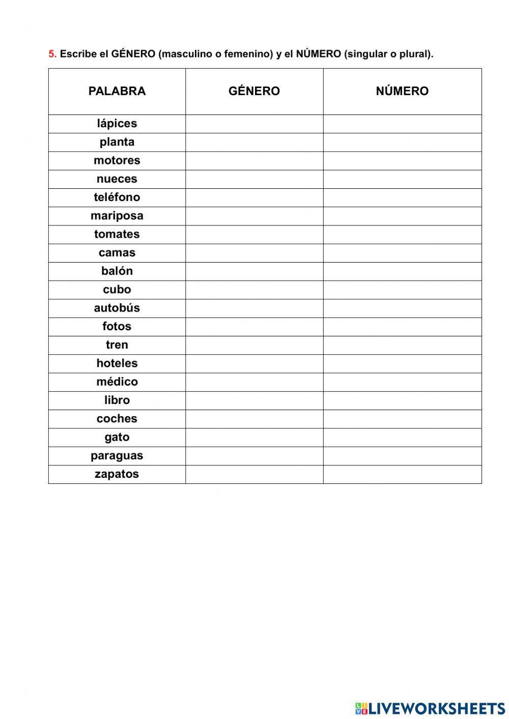 Lengua: Repaso tema 6 